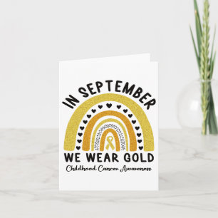 In september hebben we Gold Childhood Cancer Aware Kaart