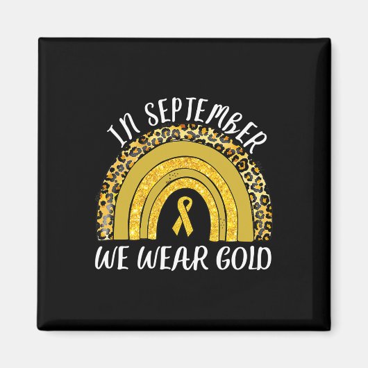 In september hebben we Gold Childhood Cancer Aware Magneet (Voorkant)