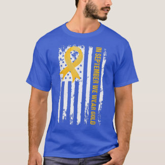 In september hebben we Gold Childhood Cancer Aware T-shirt