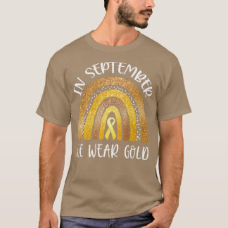In september hebben we Gold Childhood Cancer Aware T-shirt