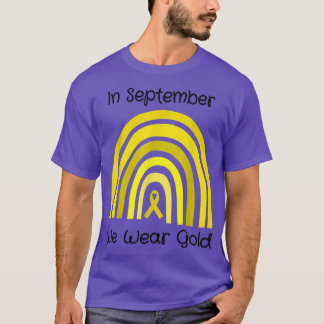 In september hebben we Gold Childhood Cancer Aware T-shirt