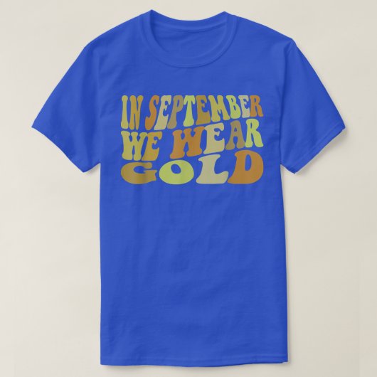 In september hebben we Gold Childhood Cancer Aware T-shirt (Design voorkant)