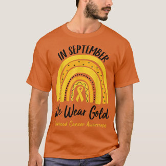 In september hebben we Gold Childhood Cancer Aware T-shirt