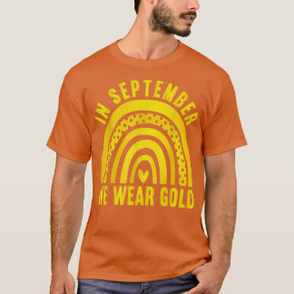 In september hebben we Gold Childhood Cancer Aware T-shirt
