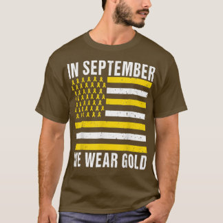 In september hebben we Gold Childhood Cancer Aware T-shirt