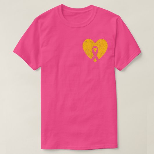 In september hebben we Gold Childhood Cancer Aware T-shirt (Design voorkant)