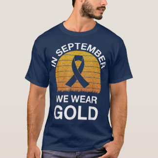 In september hebben we Gold Childhood Cancer Aware T-shirt
