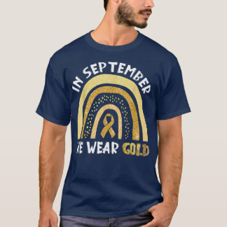 In september hebben we Gold Childhood Cancer Aware T-shirt