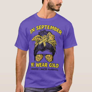 In september hebben we Gold Childhood Cancer Aware T-shirt