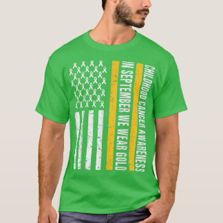 In september hebben we Gold Childhood Cancer Aware T-shirt