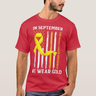 In september hebben we Gold Childhood Cancer Aware T-shirt