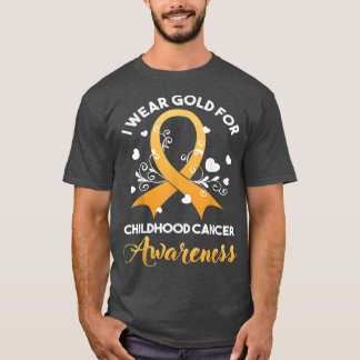 In september hebben we Gold Childhood Cancer Aware T-shirt