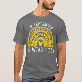 In september hebben we Gold Childhood Cancer Aware T-shirt