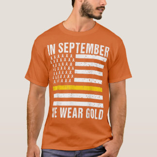 In september hebben we Gold Childhood Cancer Aware T-shirt