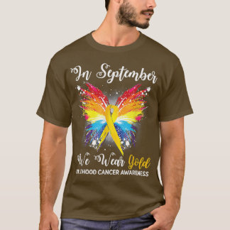 In september hebben we Gold Childhood Cancer Aware T-shirt