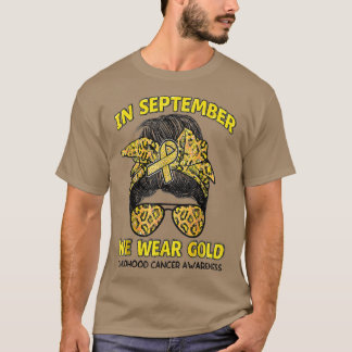 In september hebben we Gold Childhood Cancer Aware T-shirt