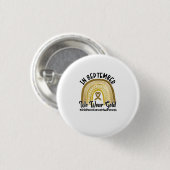 In september hebben we Gold Childhood Cancer Draag Ronde Button 3,2 Cm (Voorkant /achterkant)