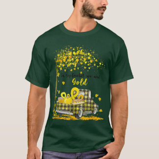 In september hebben we Gold Childhood Cancer Gold  T-shirt
