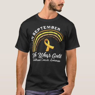 In september hebben we Gold Cool Childhood Cancer  T-shirt