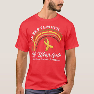 In september hebben we Gold Cool Childhood Cancer  T-shirt
