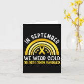 In september hebben we Gold Draag - kinderkanker Kaart (Gele Bloem)