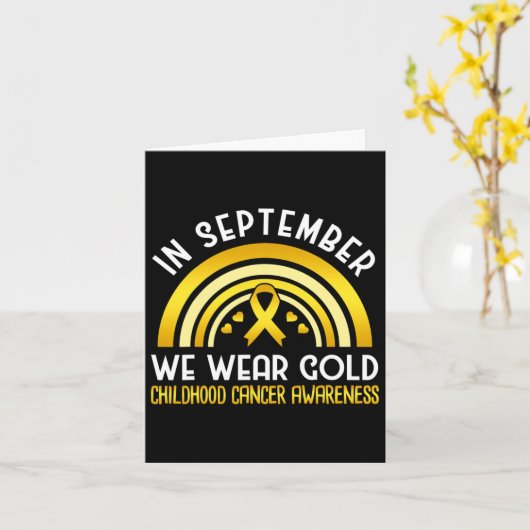 In september hebben we Gold Draag - kinderkanker Kaart (Gele Bloem)