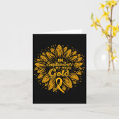 In september hebben we Gold Ribbon Childhood Cance Kaart (Gele Bloem)