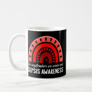 In september hebben we sepsis awareness draag koffiemok