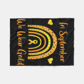 In September We Wear Gold Childhood Cancer Awarene Fleece Deken (Voorkant (Horizontaal))