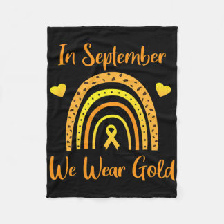 In September We Wear Gold Childhood Cancer Awarene Fleece Deken