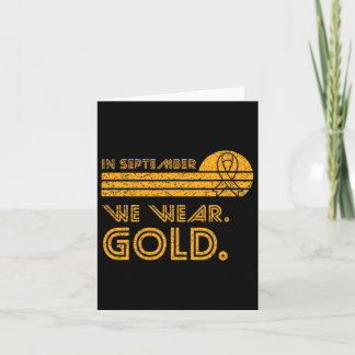 In September We Wear Gold Childhood Cancer Awarene Kaart
