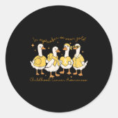In September We Wear Gold Childhood Cancer Awarene Ronde Sticker (Voorkant)