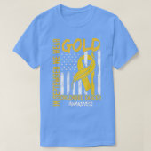 In September We Wear Gold Flag Ribbon Childhood Ca T-shirt (Design voorkant)