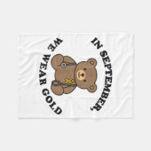 In September We Wear Gold Pediatric Nurse Childhoo Fleece Deken (Voorkant (Horizontaal))