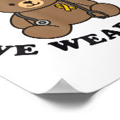 In September We Wear Gold Pediatric Nurse Childhoo Poster (Hoek)