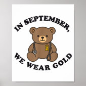 In September We Wear Gold Pediatric Nurse Childhoo Poster (Voorkant)