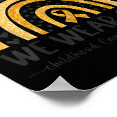 In September We Wear Gold Rainbow Childhood Cancer Poster (Hoek)