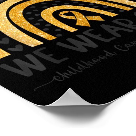 In September We Wear Gold Rainbow Childhood Cancer Poster (Hoek)