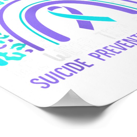 In September We Wear Teal &amp; Purple Rainbow Sui Poster (Hoek)