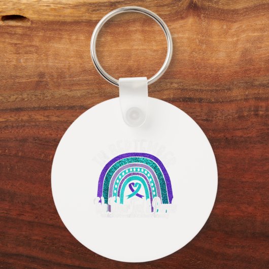 In September We Wear Teal &amp; Purple Suicide Pre Sleutelhanger (Voorkant)