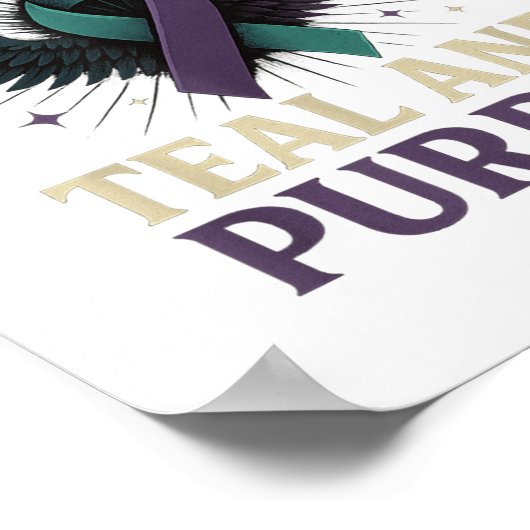 In September We Wear Teal And Purple  Poster (Hoek)