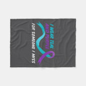 In September We Wear Teal And Purple Suicide Preve Fleece Deken (Voorkant (Horizontaal))