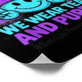 In September We Wear Teal And Purple Suicide Preve Poster (Hoek)