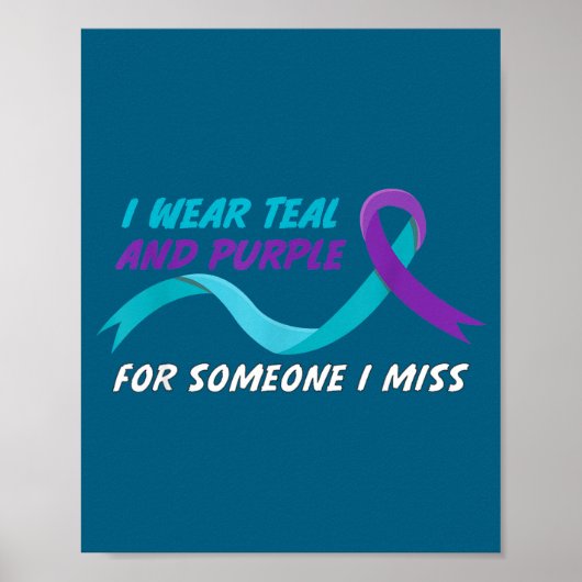 In September We Wear Teal And Purple Suicide Preve Poster (Voorkant)