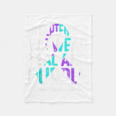 In September We Wear Teal Purple Ribbon Suicide Pr Fleece Deken (Voorkant)