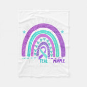 In September We Wear Teal Purple Ribbon Suicide Pr Fleece Deken (Voorkant)