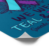 In September We Wear Teal Purple Ribbon Suicide Pr Poster (Hoek)