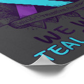 In September We Wear Teal Purple Ribbon Suicide Pr Poster (Hoek)