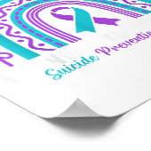 In September We Wear Teal Purple Ribbon Suicide Pr Poster (Hoek)