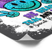 In September We Wear Teal Purple Ribbon Suicide Pr Poster (Hoek)